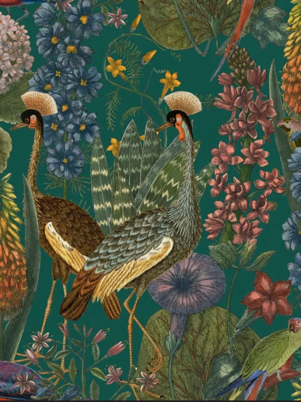 Yuki Osada Floral Double Roll Wallpaper By Soicher Marin Birds Floral Green New